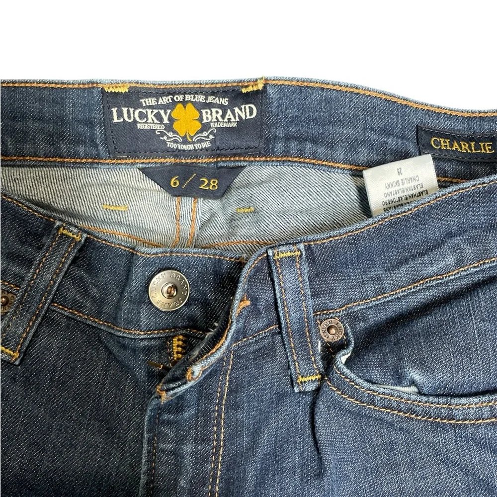 Lucky Brand Blue Straight Leg Jeans Premium Denim - Picture 3 of 4